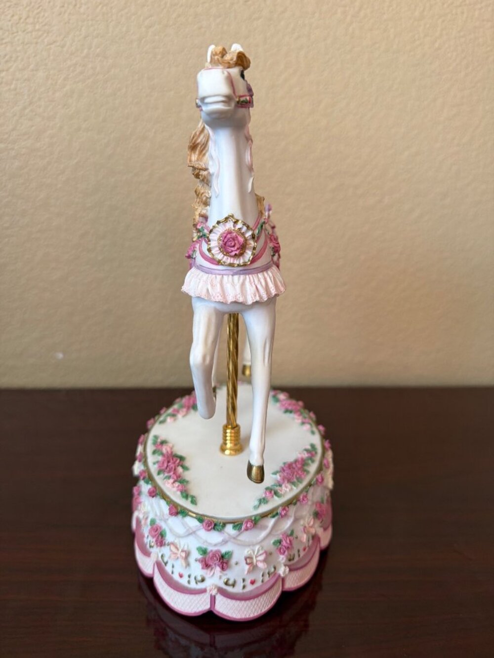 1996 San Francisco Music Box Carousel Horse Roses Butterflies All I Ask of You - Picture 5 of 15